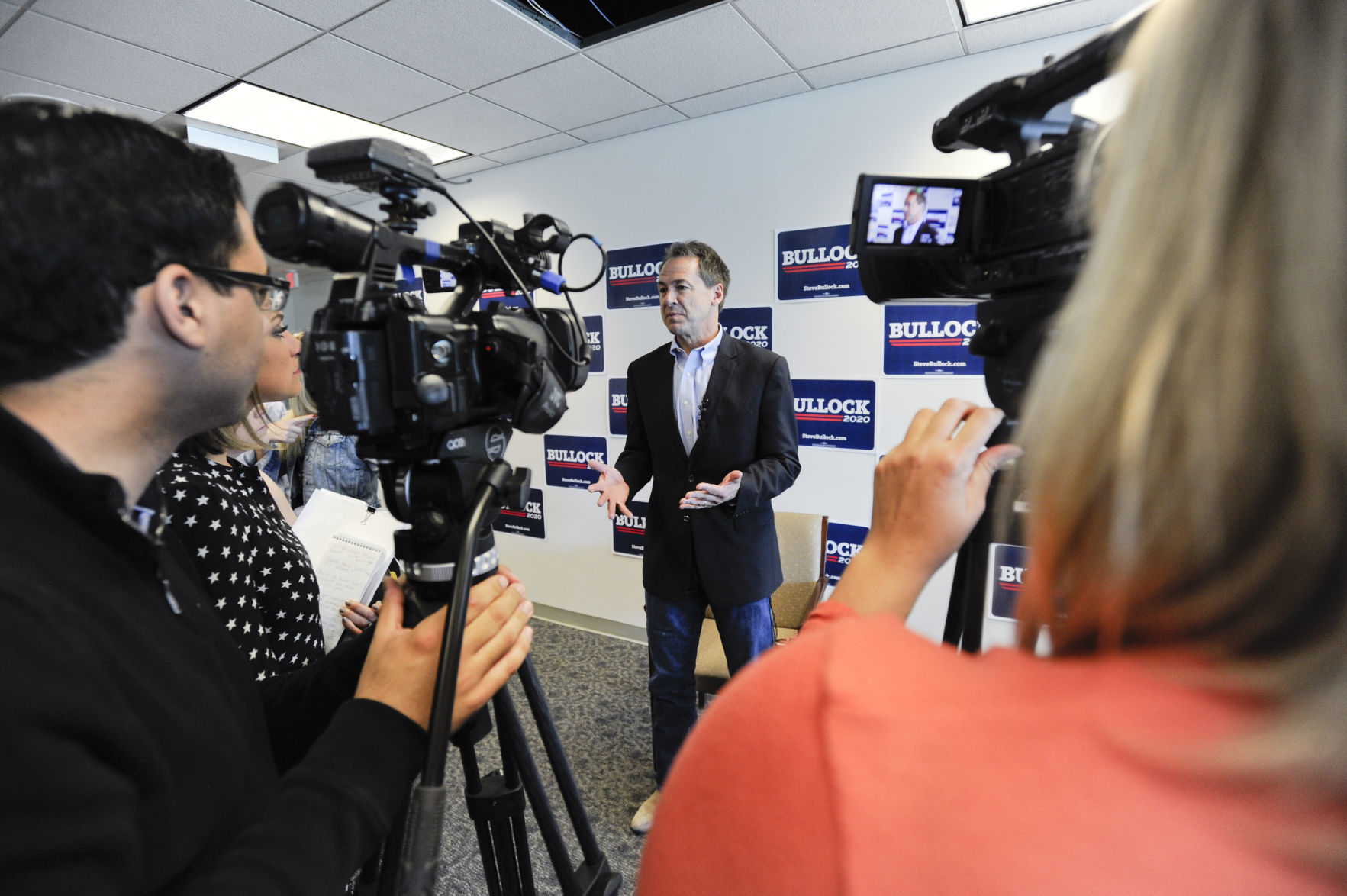 Gov. Steve Bullock, Democratic presidential candidate, holds a roundtable discussion